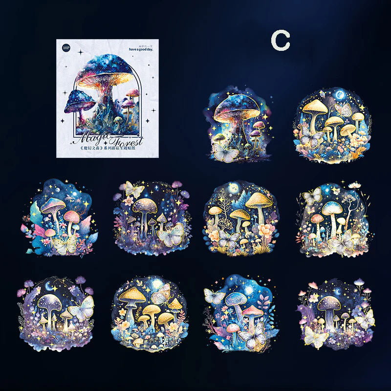 Magic Forest Mushroom Stickers