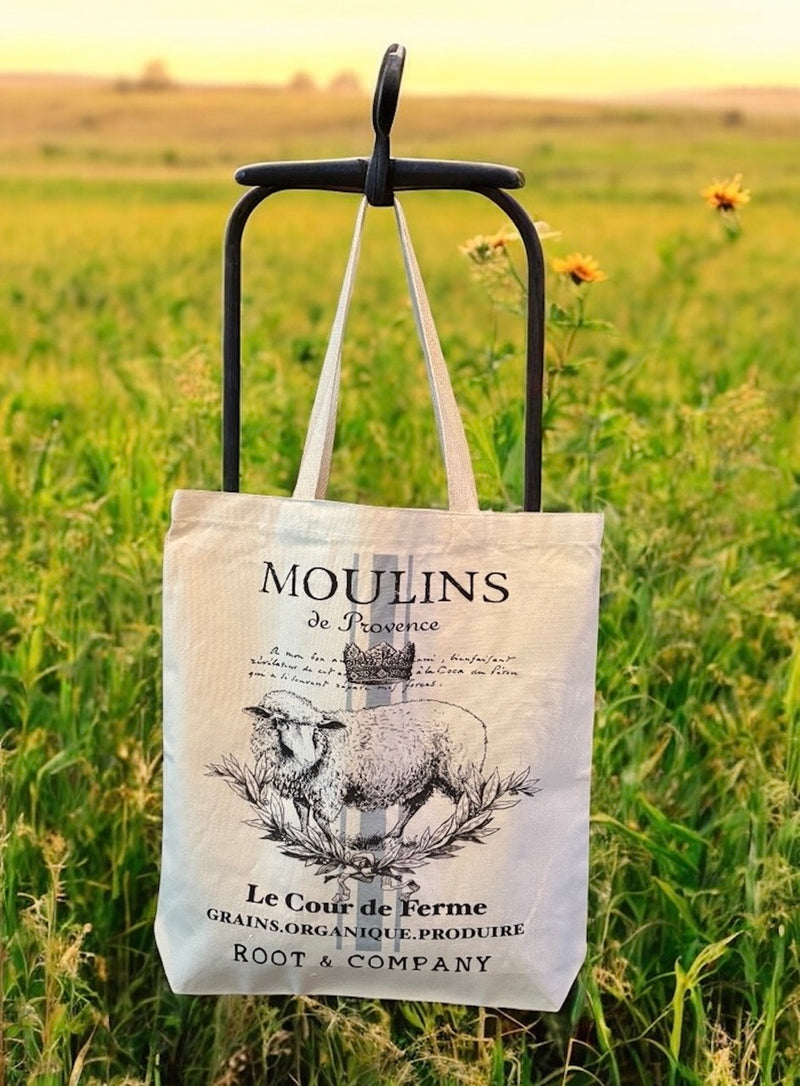 Root and Company - Vintage French Moulins Lamb Tote Bag