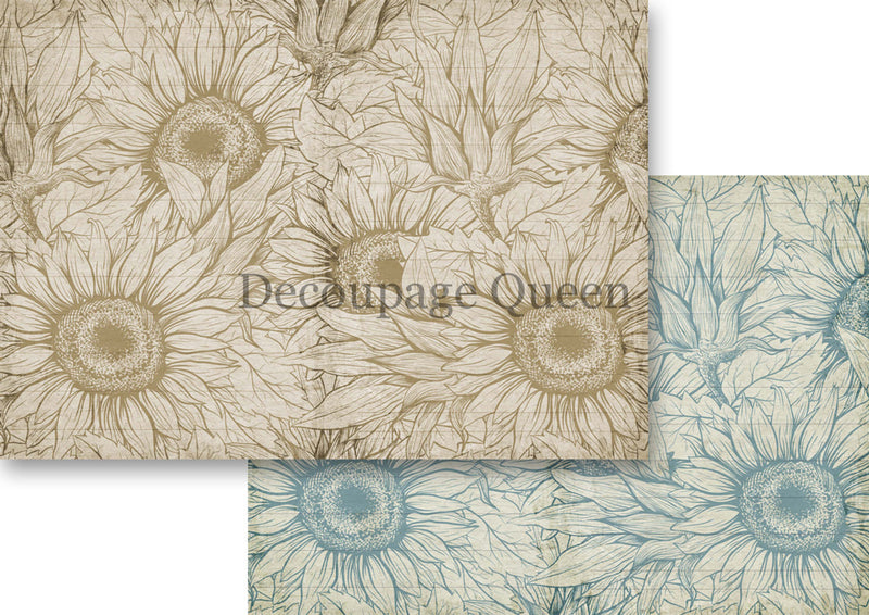 Decoupage Queen - Sunflower Ephemera Journal Pack