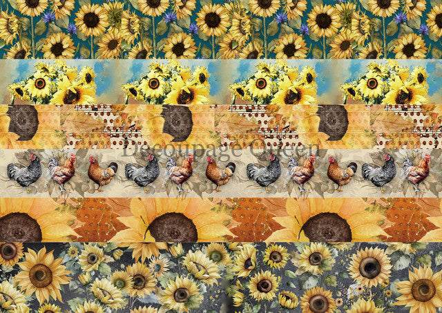 Decoupage Queen - Sunflower Ephemera Journal Pack