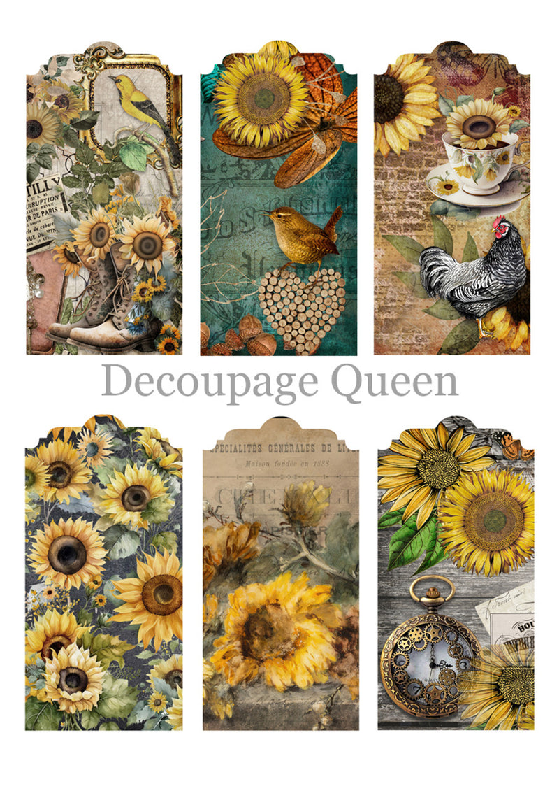 Decoupage Queen - Sunflower Ephemera Journal Pack