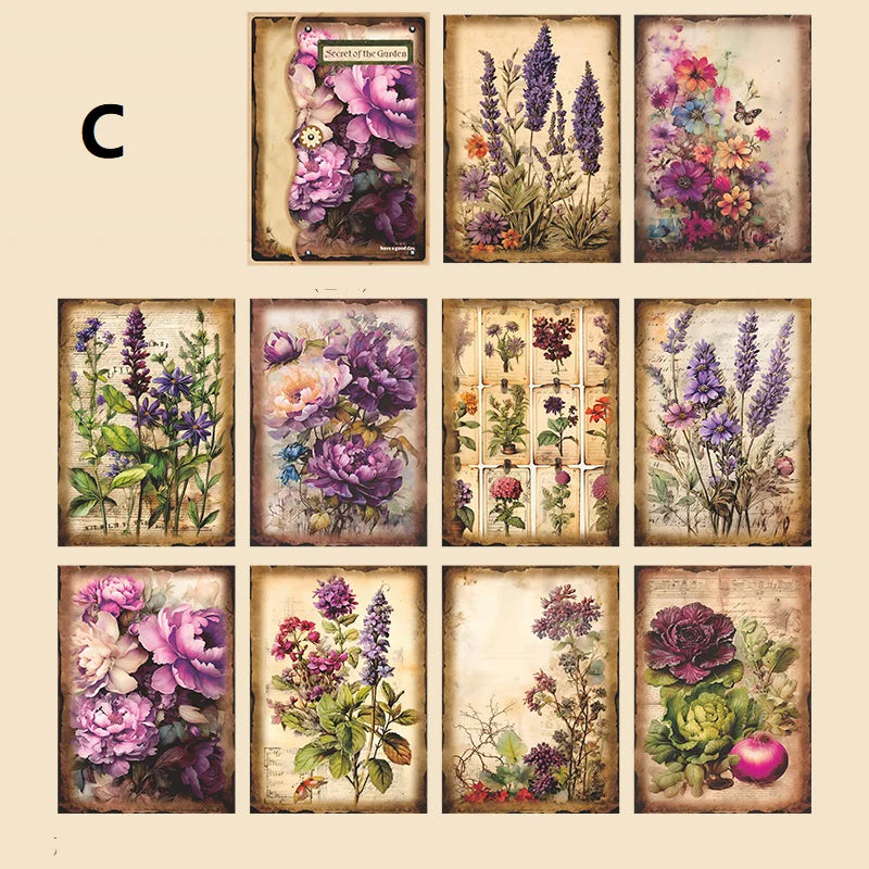 Vintage Garden Secrets Flower Paper
