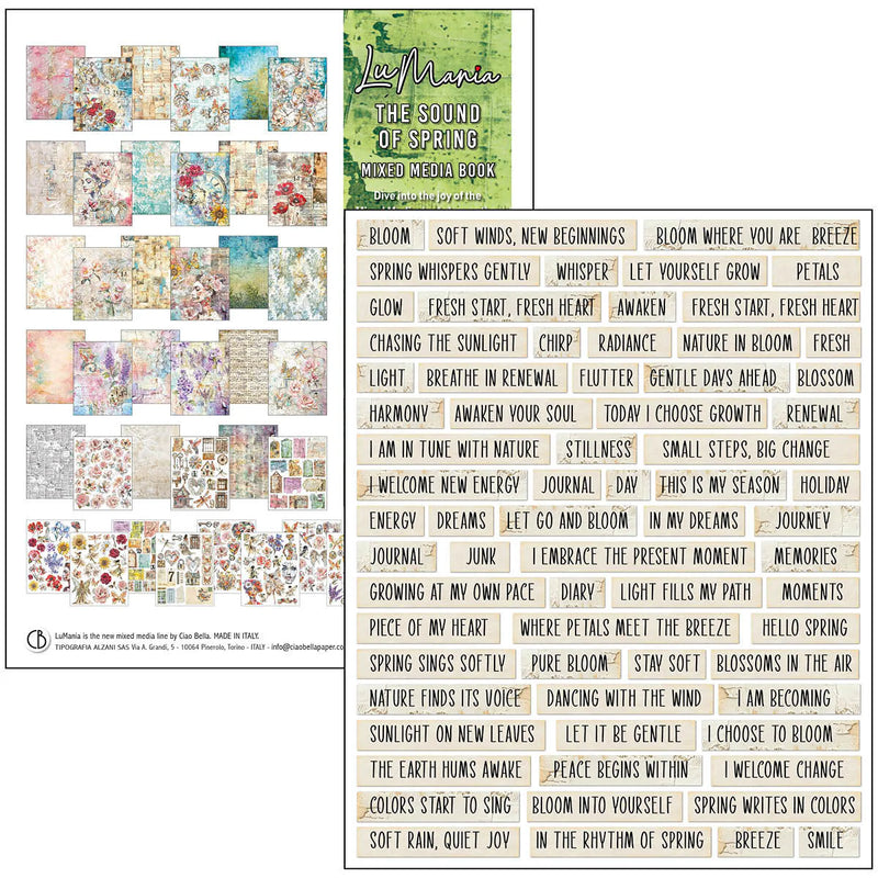 Ciao Bella - The Sound of Spring - A4 Maxi Mixed Media Book