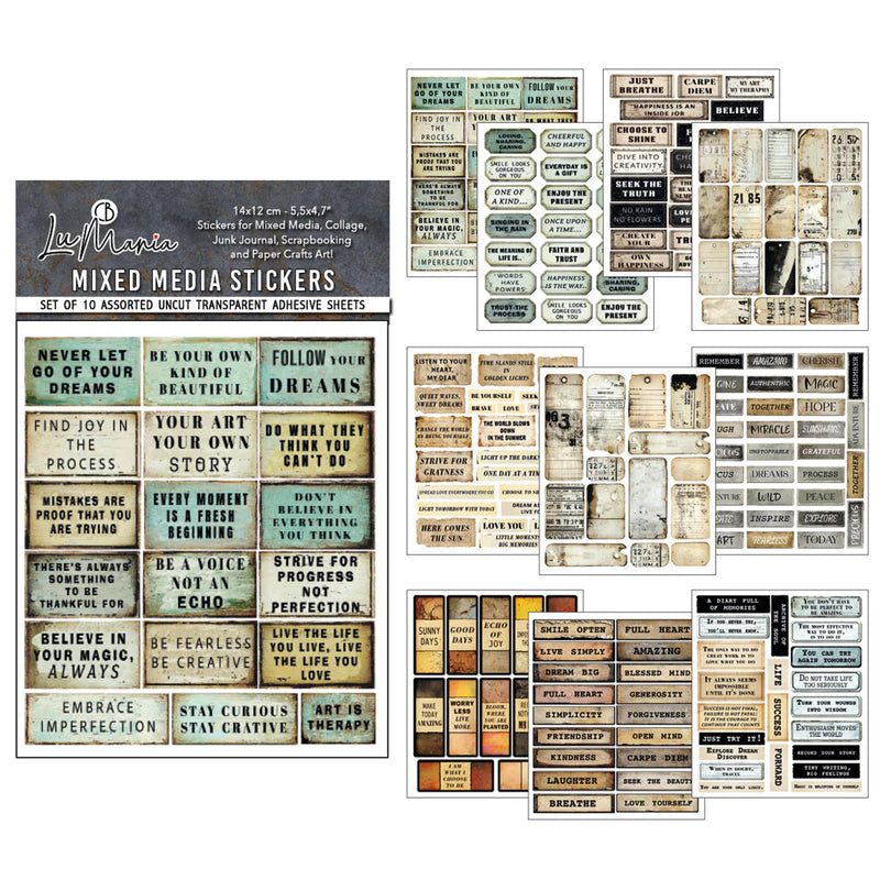 Ciao Bella - Kind Thoughts - Mixed Media Sticker Set