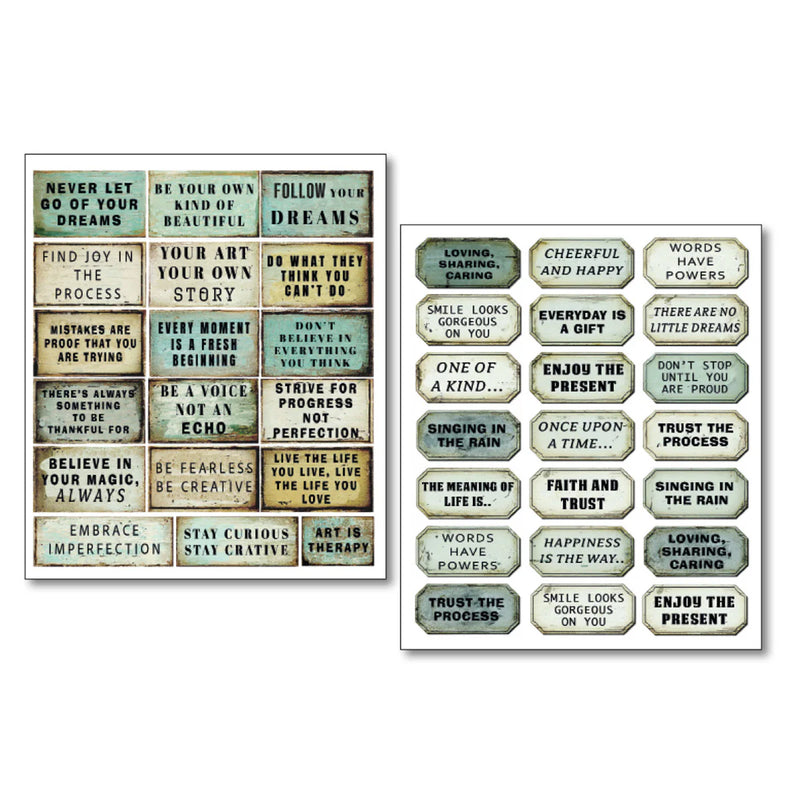 Ciao Bella - Kind Thoughts - Mixed Media Sticker Set