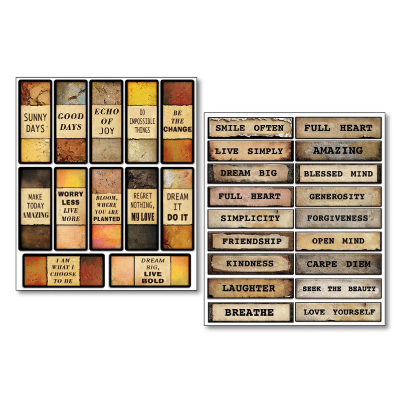 Ciao Bella - Kind Thoughts - Mixed Media Sticker Set