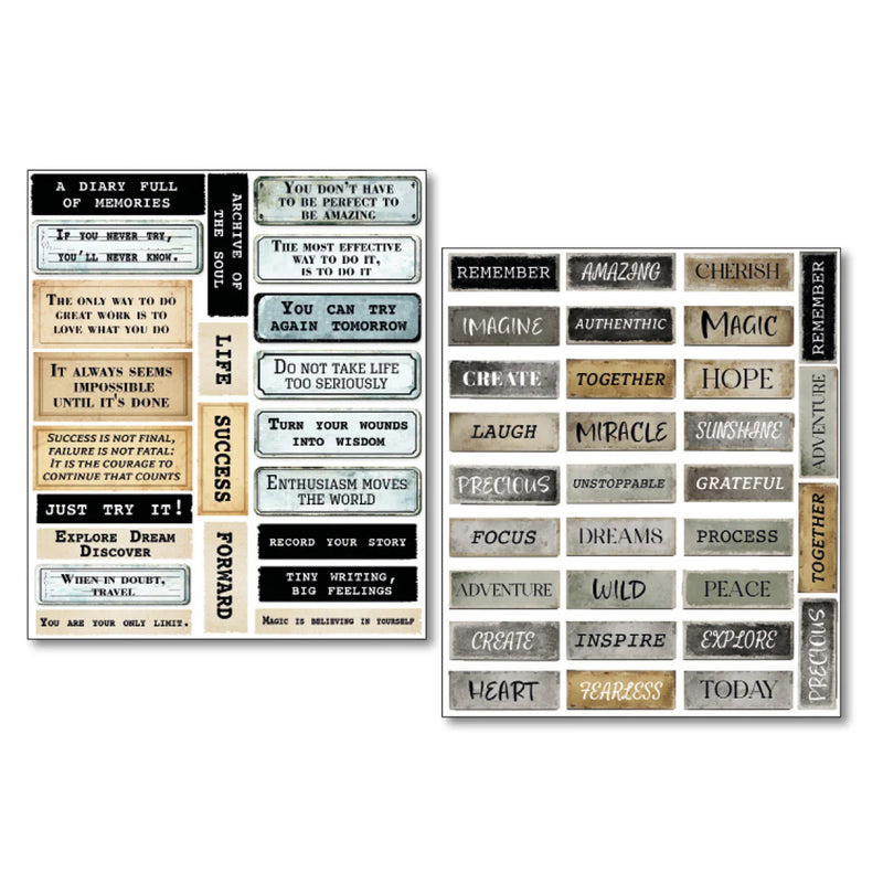 Ciao Bella - Kind Thoughts - Mixed Media Sticker Set