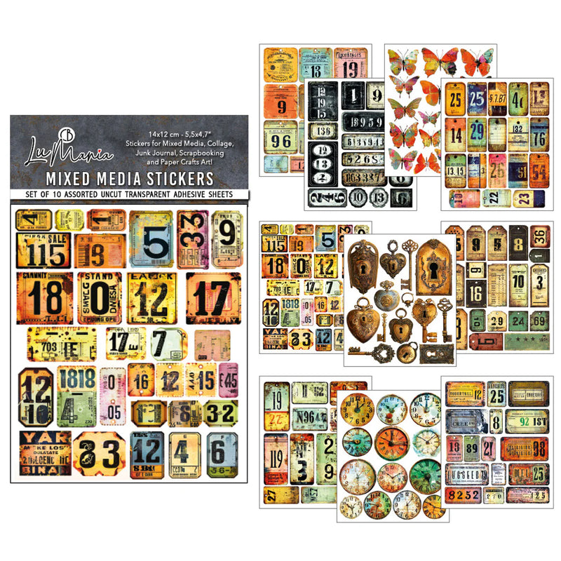 Ciao Bella - Scratched Labels - Mixed Media Sticker Set