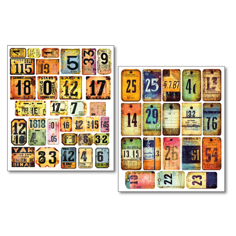 Ciao Bella - Scratched Labels - Mixed Media Sticker Set