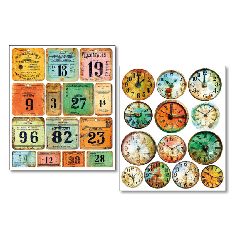 Ciao Bella - Scratched Labels - Mixed Media Sticker Set