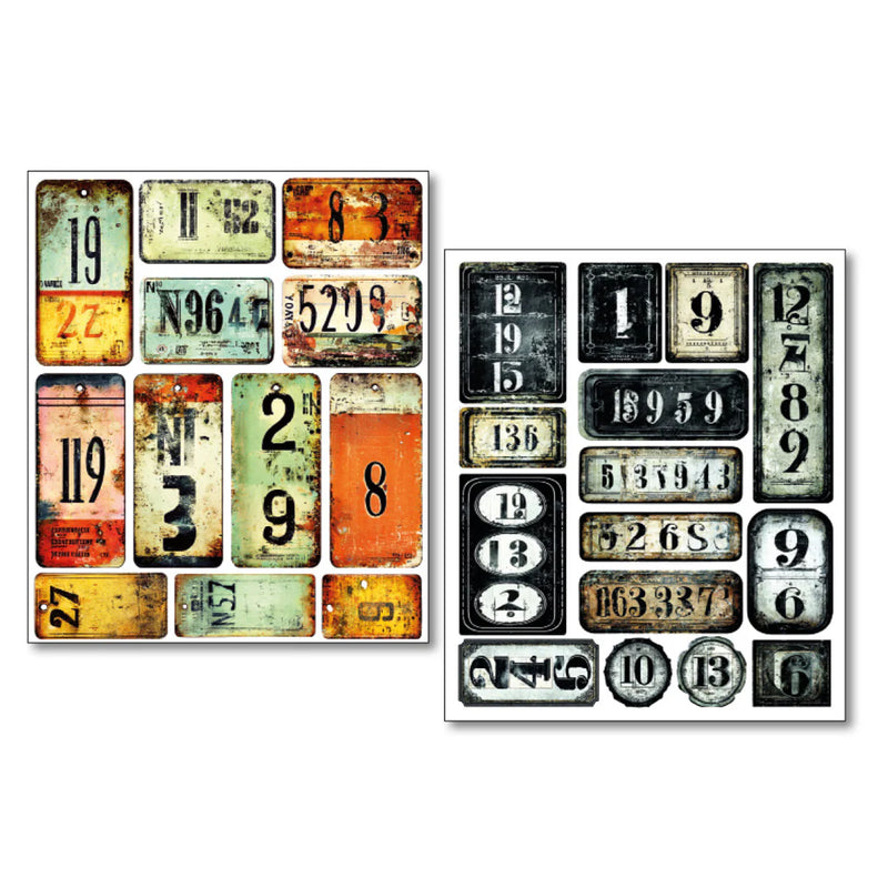 Ciao Bella - Scratched Labels - Mixed Media Sticker Set