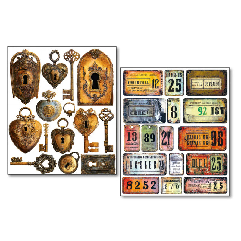 Ciao Bella - Scratched Labels - Mixed Media Sticker Set