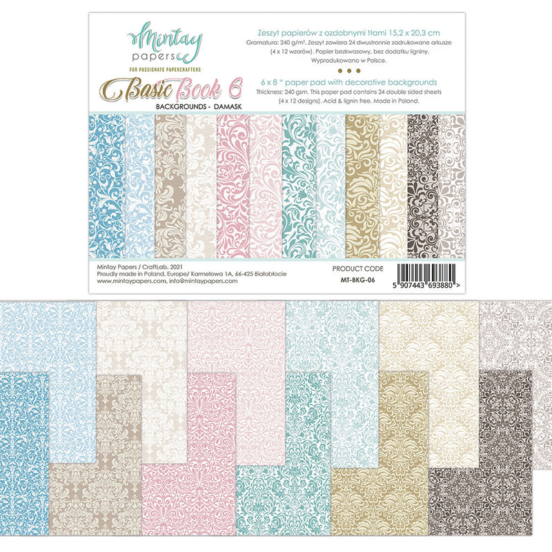Mintay Papers - Basic Book 6 - 6 x 8 Paper Pad