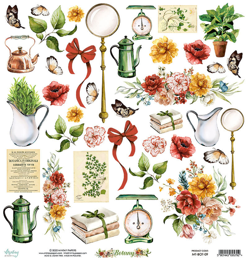 Mintay Papers - Botany Collection - 12 x 12 Double Sided Paper - Elements