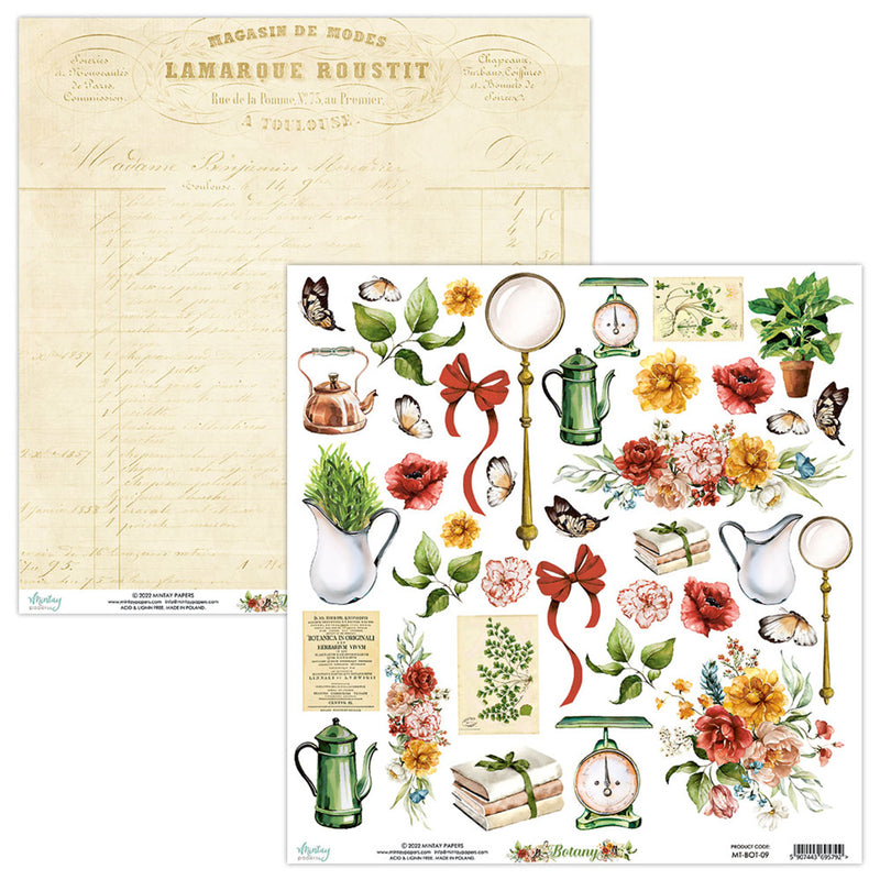 Mintay Papers - Botany Collection - 12 x 12 Double Sided Paper - Elements