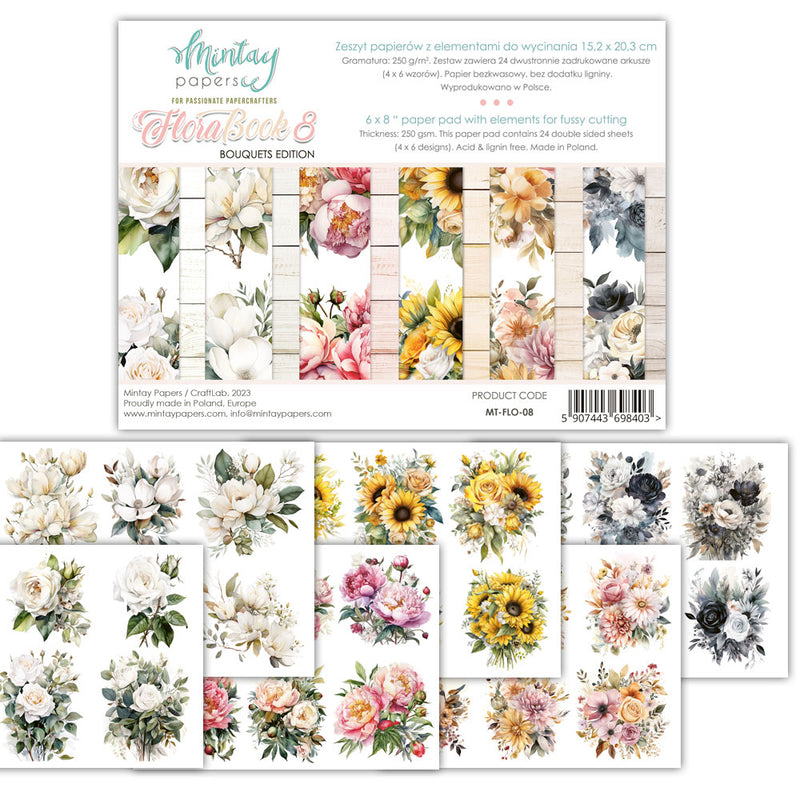 Mintay Papers - Flora Book 8 - 6 x 8 Paper Pad