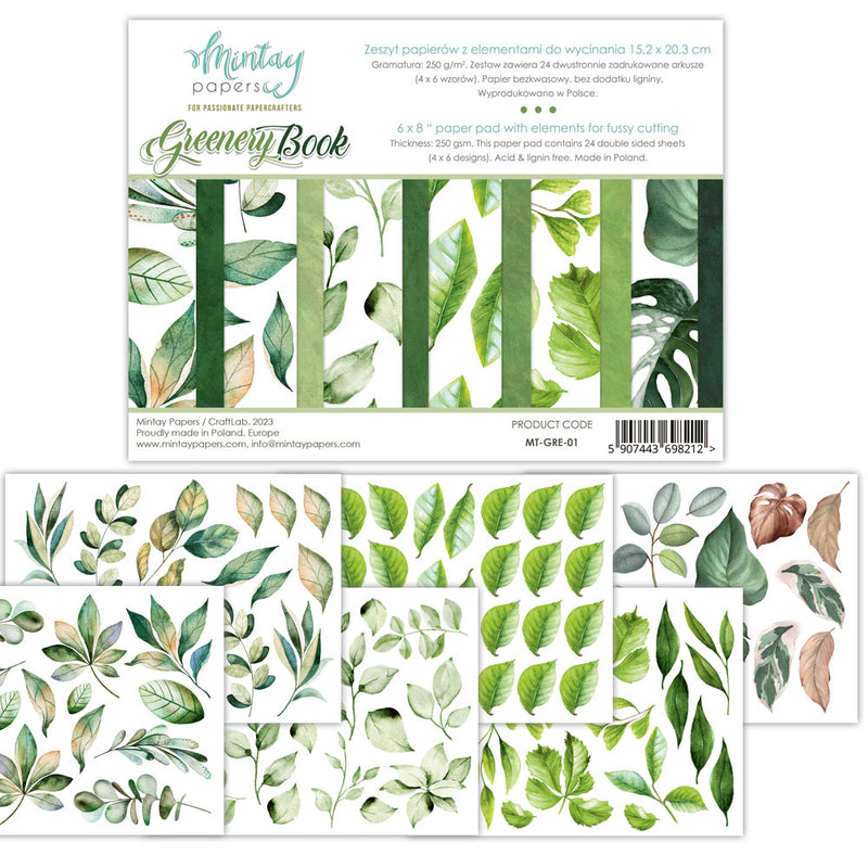 Mintay Papers - Greenery Book - 6 x 8 Paper Pad