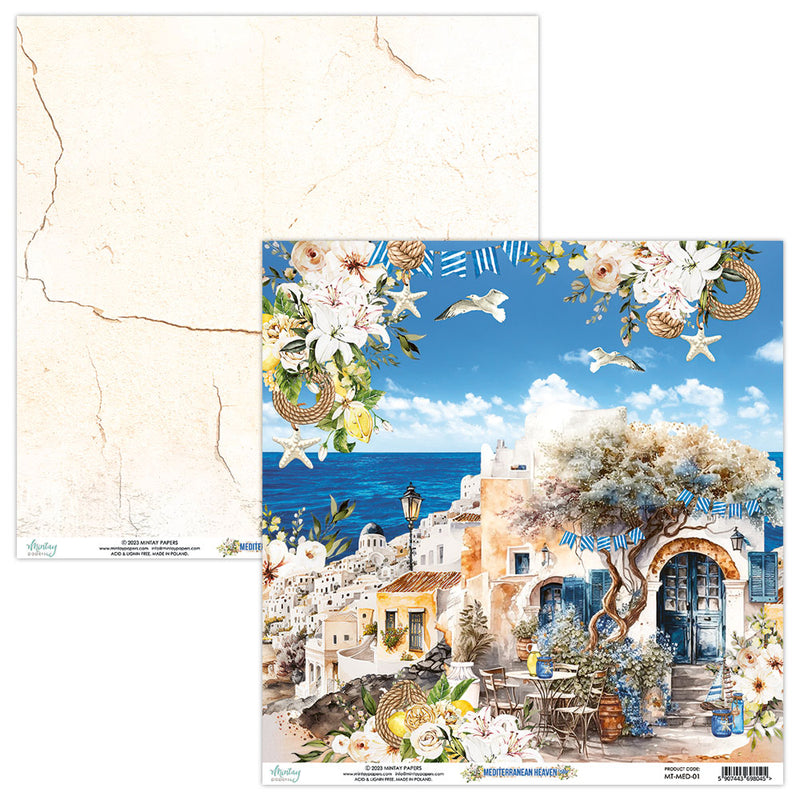 Mintay Papers - Mediterranean Heaven - 12 x 12 Double Sided Paper - 01