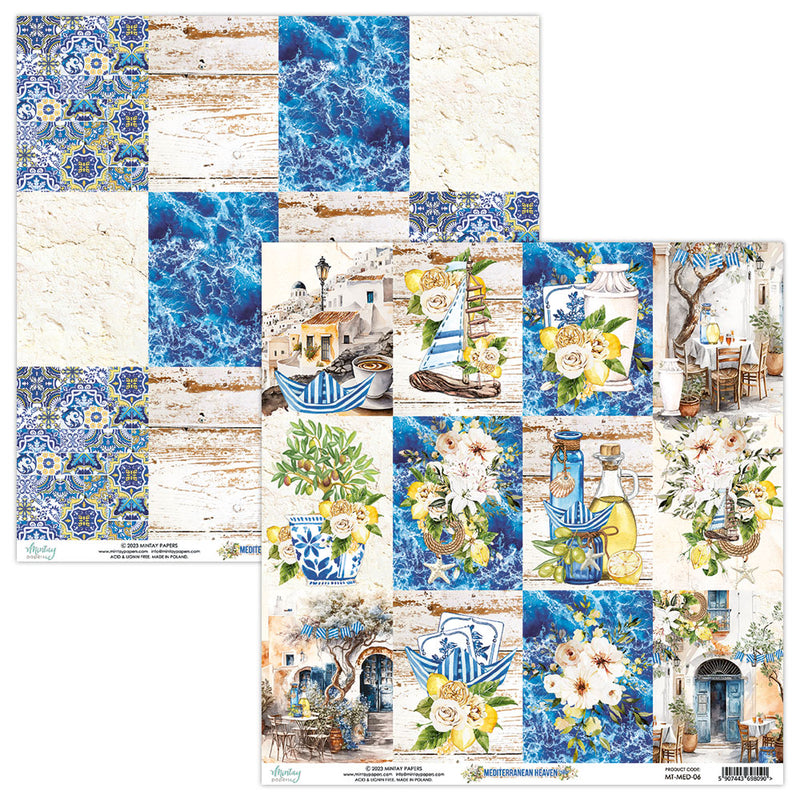 Mintay Papers - Mediterranean Heaven - 12 x 12 Double Sided Paper - 06