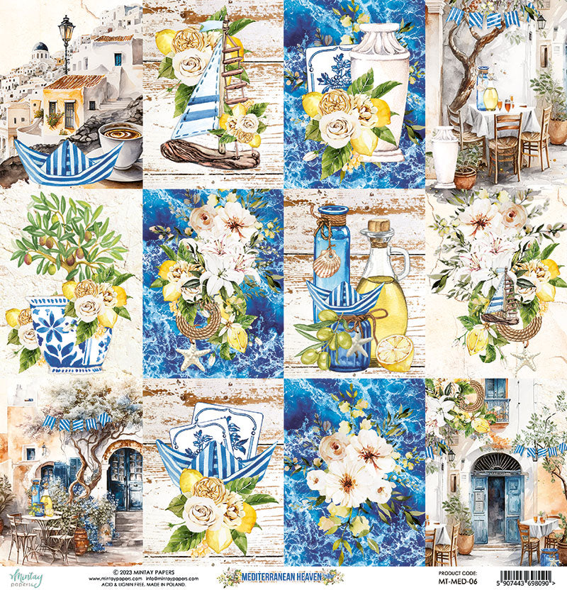 Mintay Papers - Mediterranean Heaven - 12 x 12 Double Sided Paper - 06