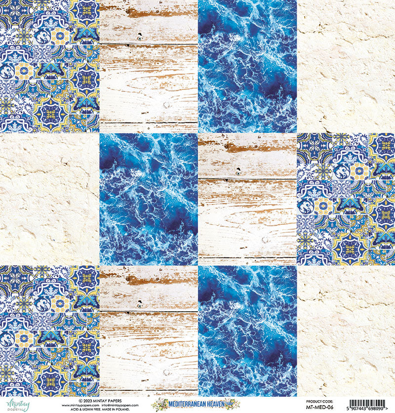 Mintay Papers - Mediterranean Heaven - 12 x 12 Double Sided Paper - 06