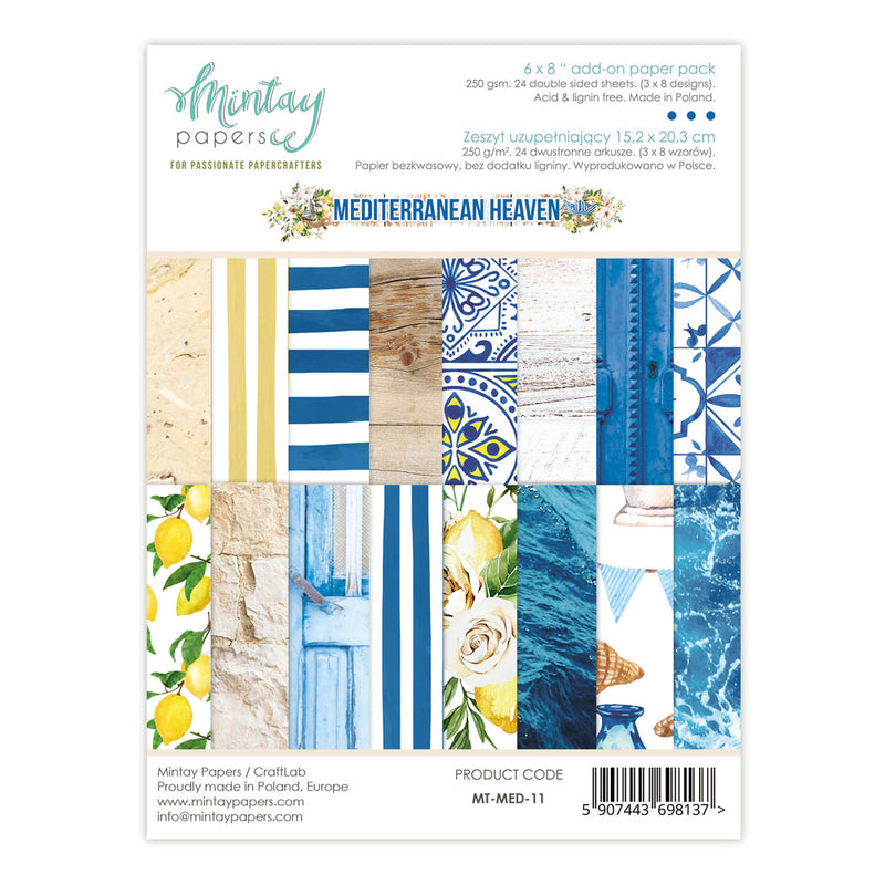 Mintay Papers - 6 x 8 Paper Pad - Mediterranean Heaven