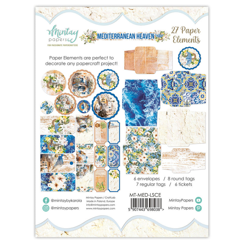 Mintay Papers - Mediterranean Heaven - Embellishments - Paper Elements