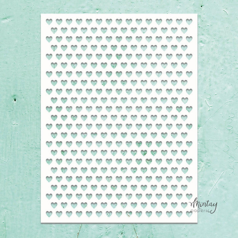 Mintay Papers - Kreativa - 6 x 8 Stencil - Heart to Heart