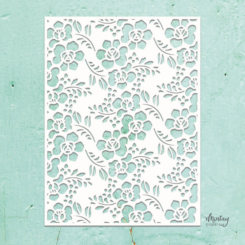 Mintay Papers - Kreativa - 6 x 8 Stencil - Flowers