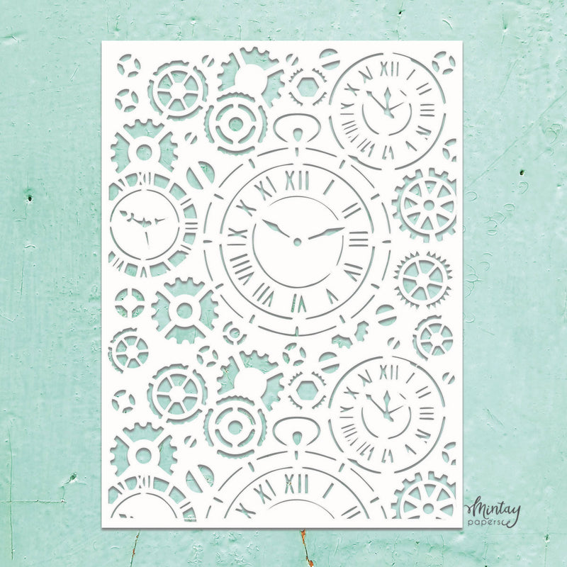Mintay Papers - Kreativa - 6 x 8 Stencil - Clocks