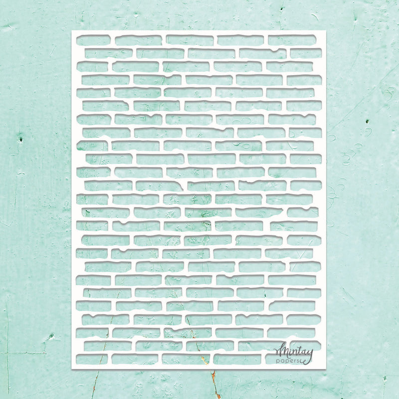 Mintay Papers - Kreativa - 6 x 8 Stencil - Brick Wall
