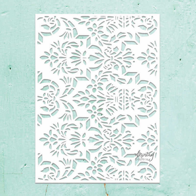 Mintay Papers - Kreativa - 6 x 8 Stencil - Flower Border