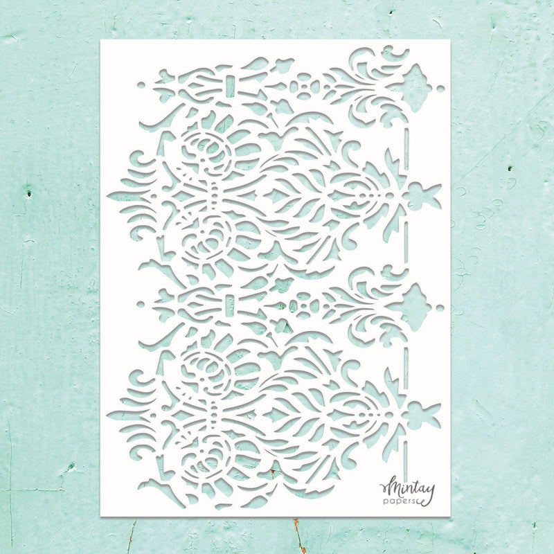 Mintay Papers - Kreativa - 6 x 8 Stencil - Lace Border