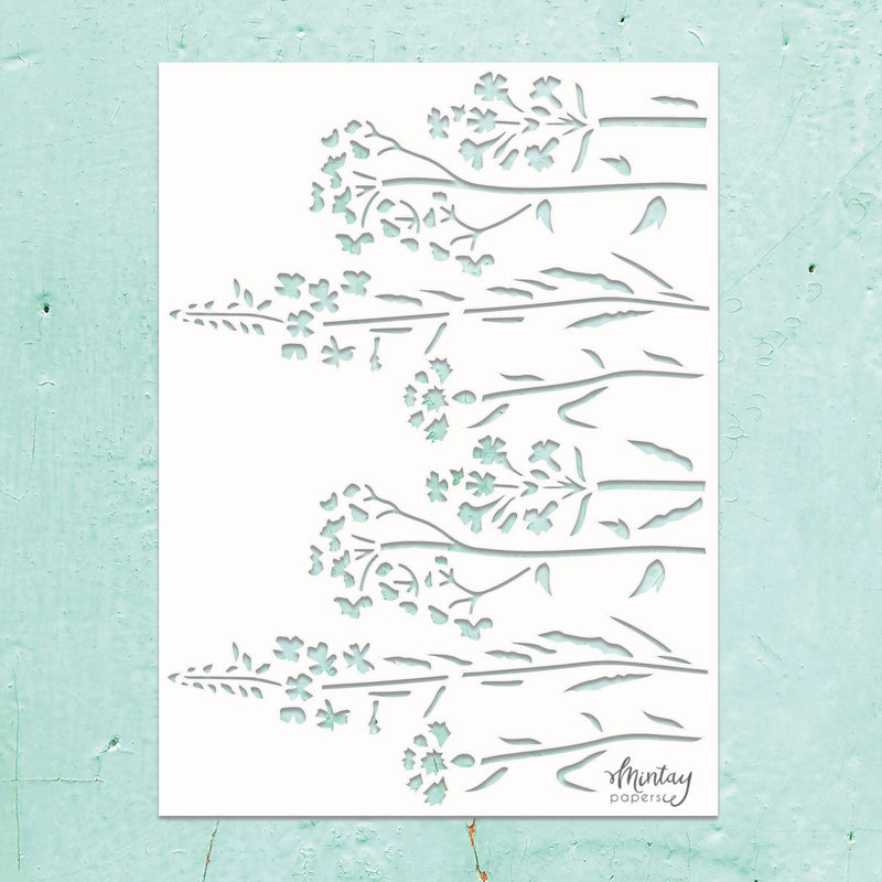 Mintay Papers - Kreativa - 6 x 8 Stencil - Meadow