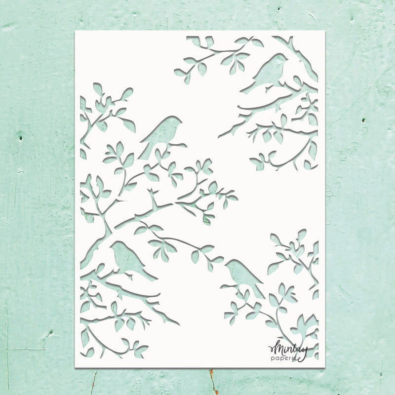 Mintay Papers - Kreativa - 6 x 8 Stencil - Birds