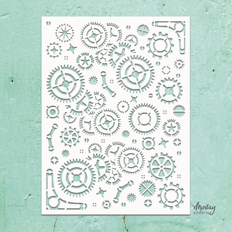 Mintay Papers - Kreativa - 6 x 8 Stencil - Steampunk