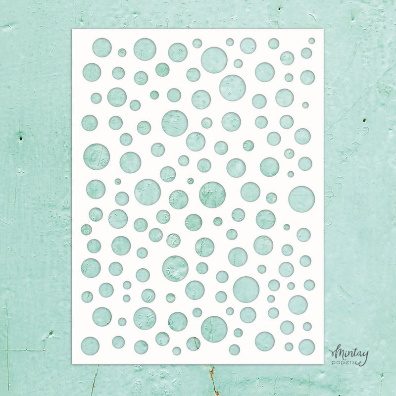 Mintay Papers - Kreativa - 6 x 8 Stencil - Bubbles