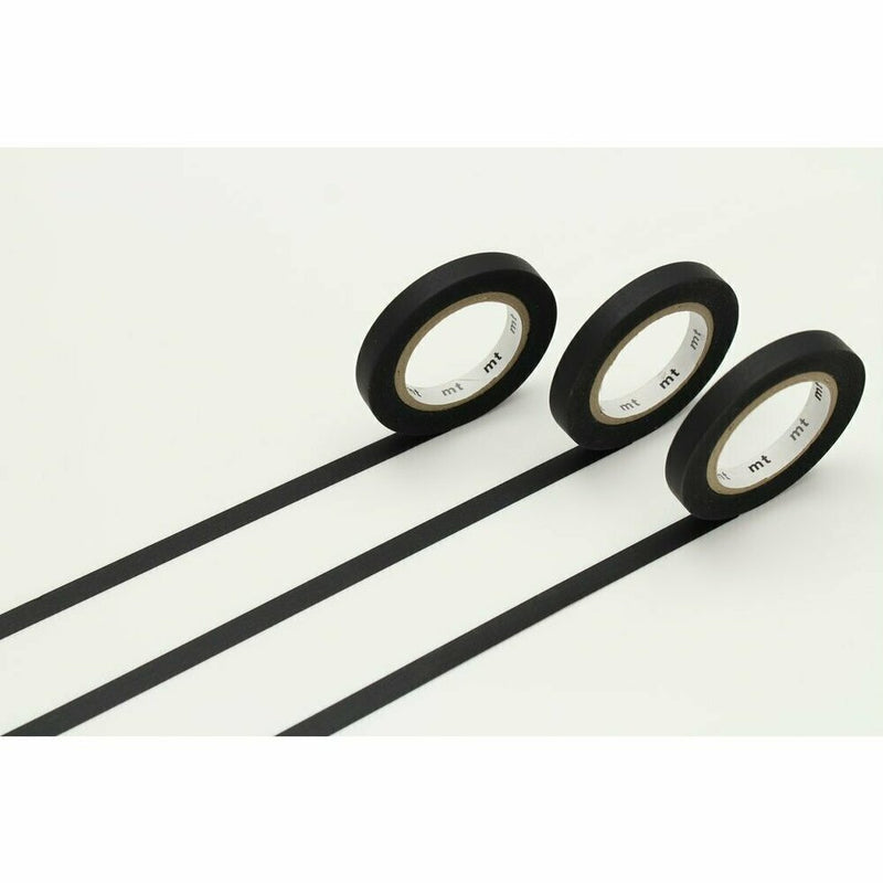 mt Tape - Slim Matte Black x3