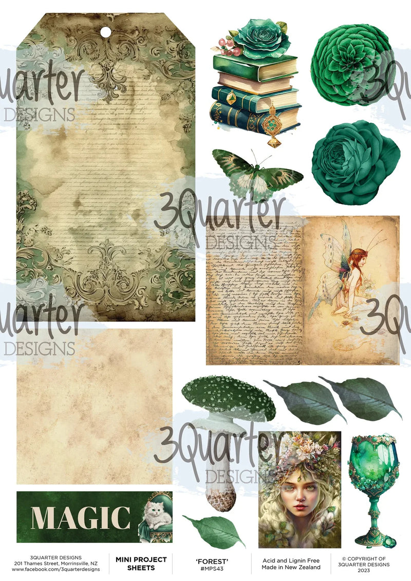 3Quarter Designs - Forest - Mini Project Sheet