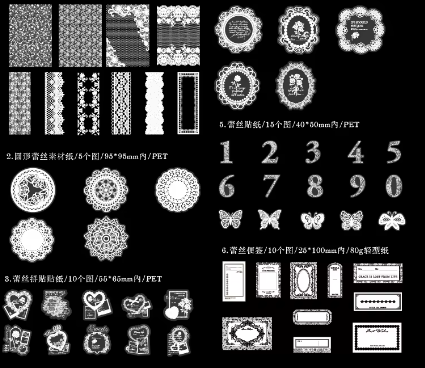 Night and Day Scrapbook Lace Set