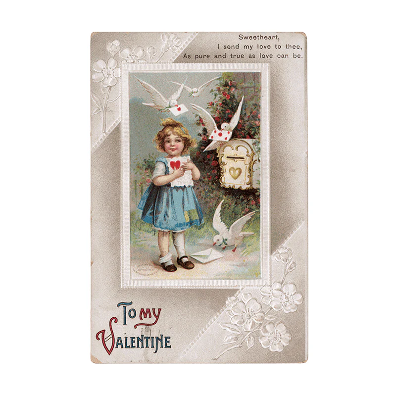 Laughing Elephant - Victorian Valentine Postcard Book - 30 Unique Vintage Postcards