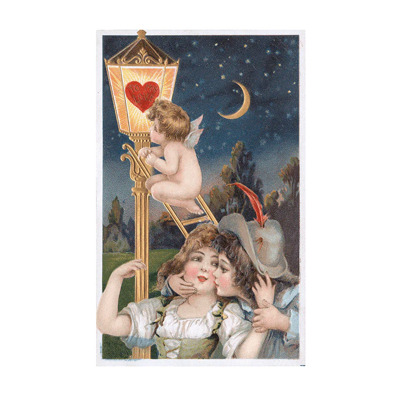 Laughing Elephant - Victorian Valentine Postcard Book - 30 Unique Vintage Postcards