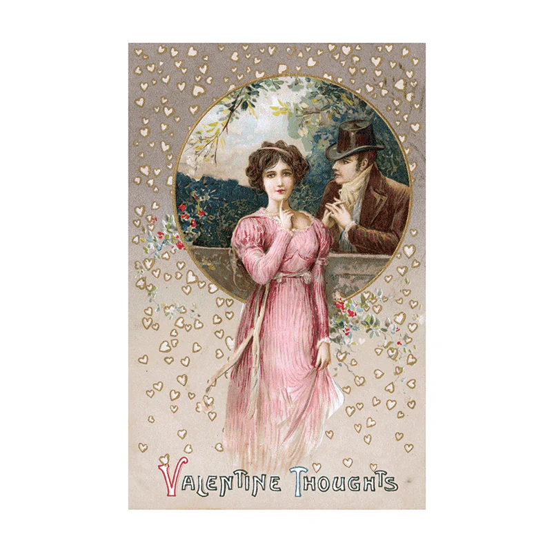 Laughing Elephant - Victorian Valentine Postcard Book - 30 Unique Vintage Postcards