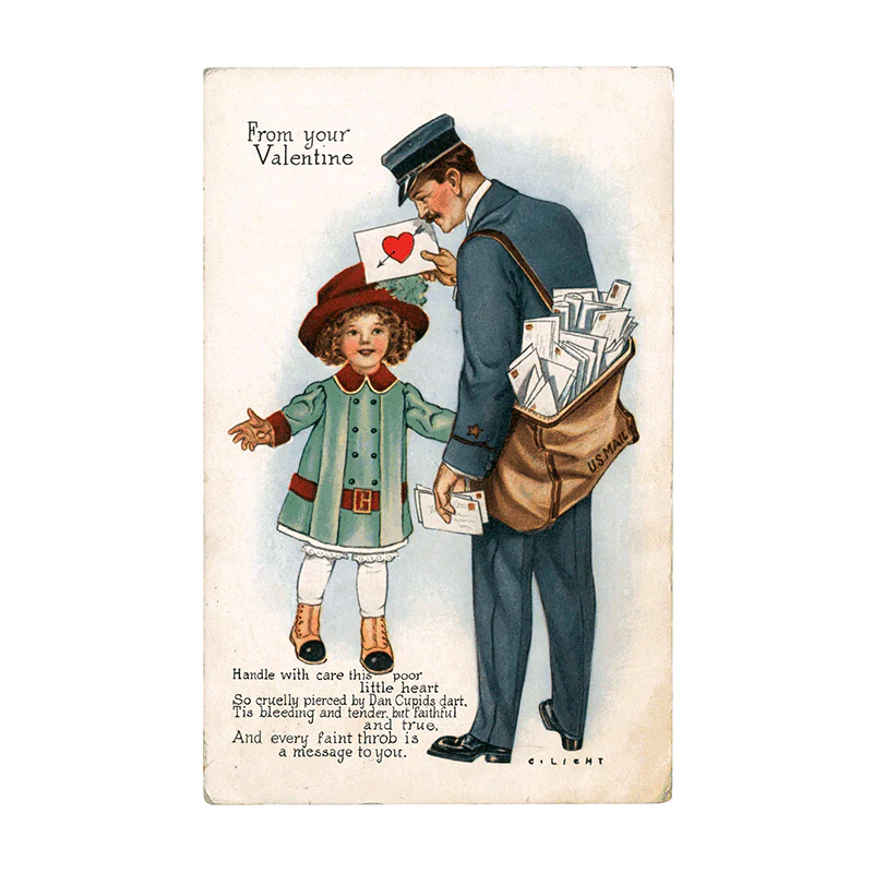 Laughing Elephant - Victorian Valentine Postcard Book - 30 Unique Vintage Postcards