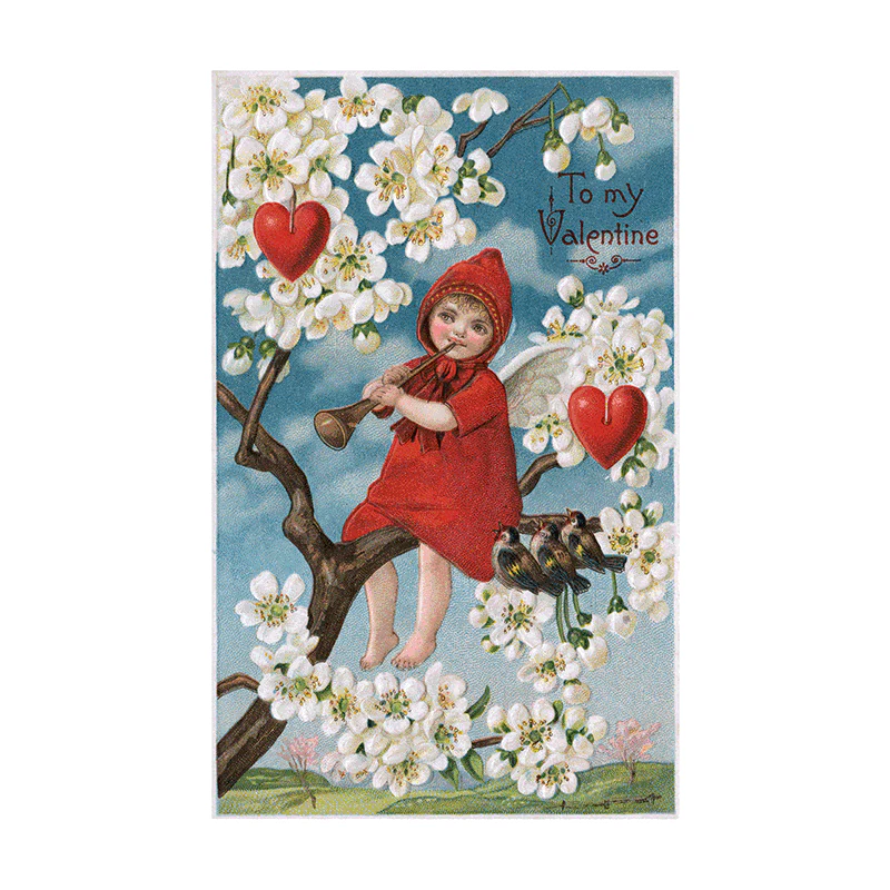 Laughing Elephant - Victorian Valentine Postcard Book - 30 Unique Vintage Postcards