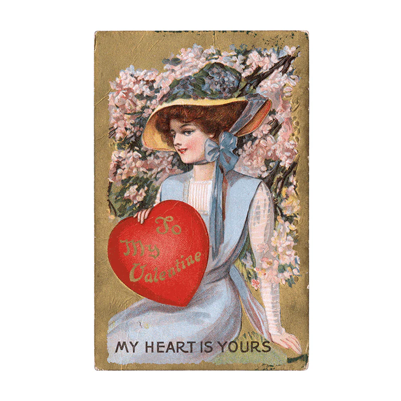 Laughing Elephant - Victorian Valentine Postcard Book - 30 Unique Vintage Postcards