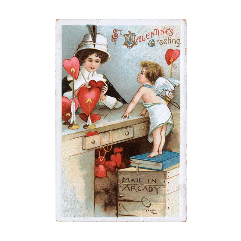 Laughing Elephant - Victorian Valentine Postcard Book - 30 Unique Vintage Postcards