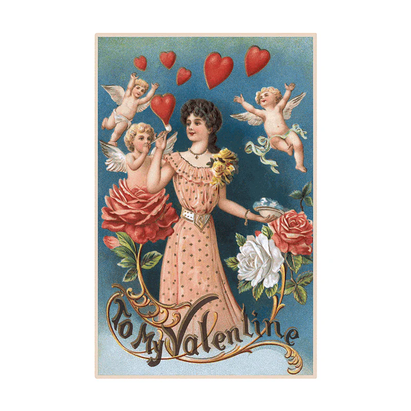 Laughing Elephant - Victorian Valentine Postcard Book - 30 Unique Vintage Postcards