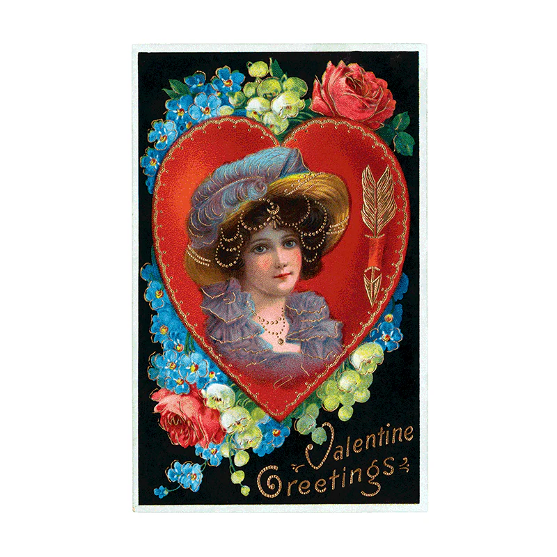 Laughing Elephant - Victorian Valentine Postcard Book - 30 Unique Vintage Postcards