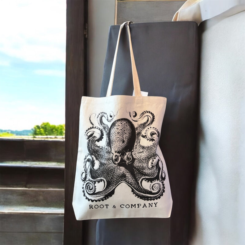 Root and Company - Vintage Octopus, 12 oz Tote Bag
